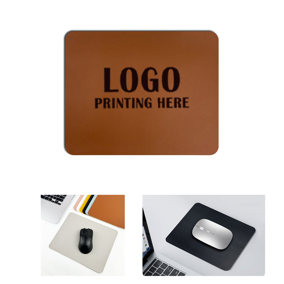 HUPSRC26 Square PU Leather Mouse Pad