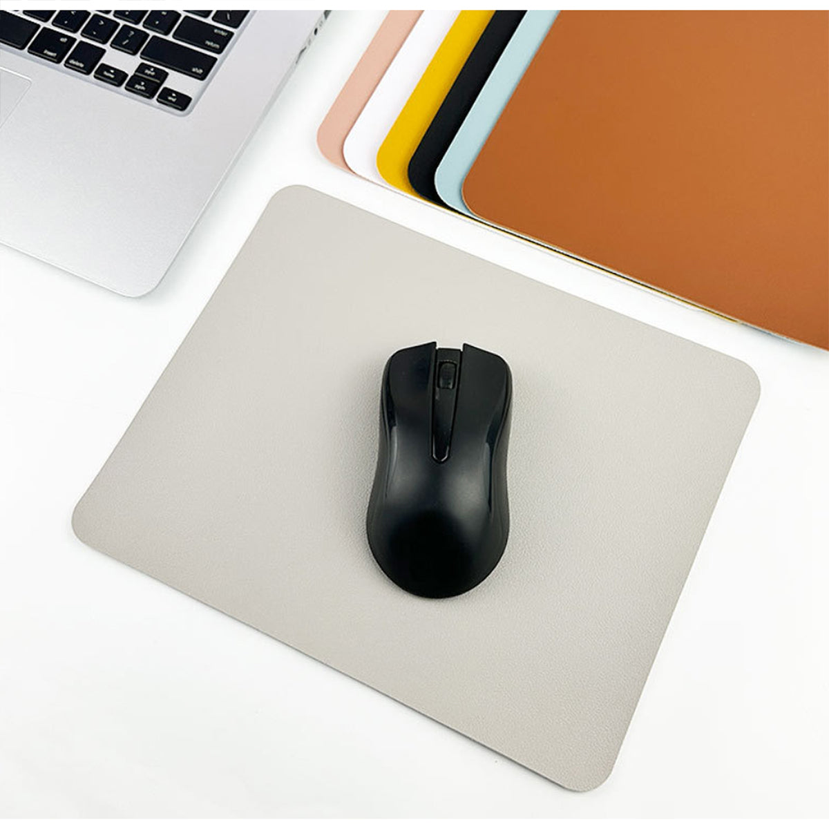 HUPSRC26 Square PU Leather Mouse Pad