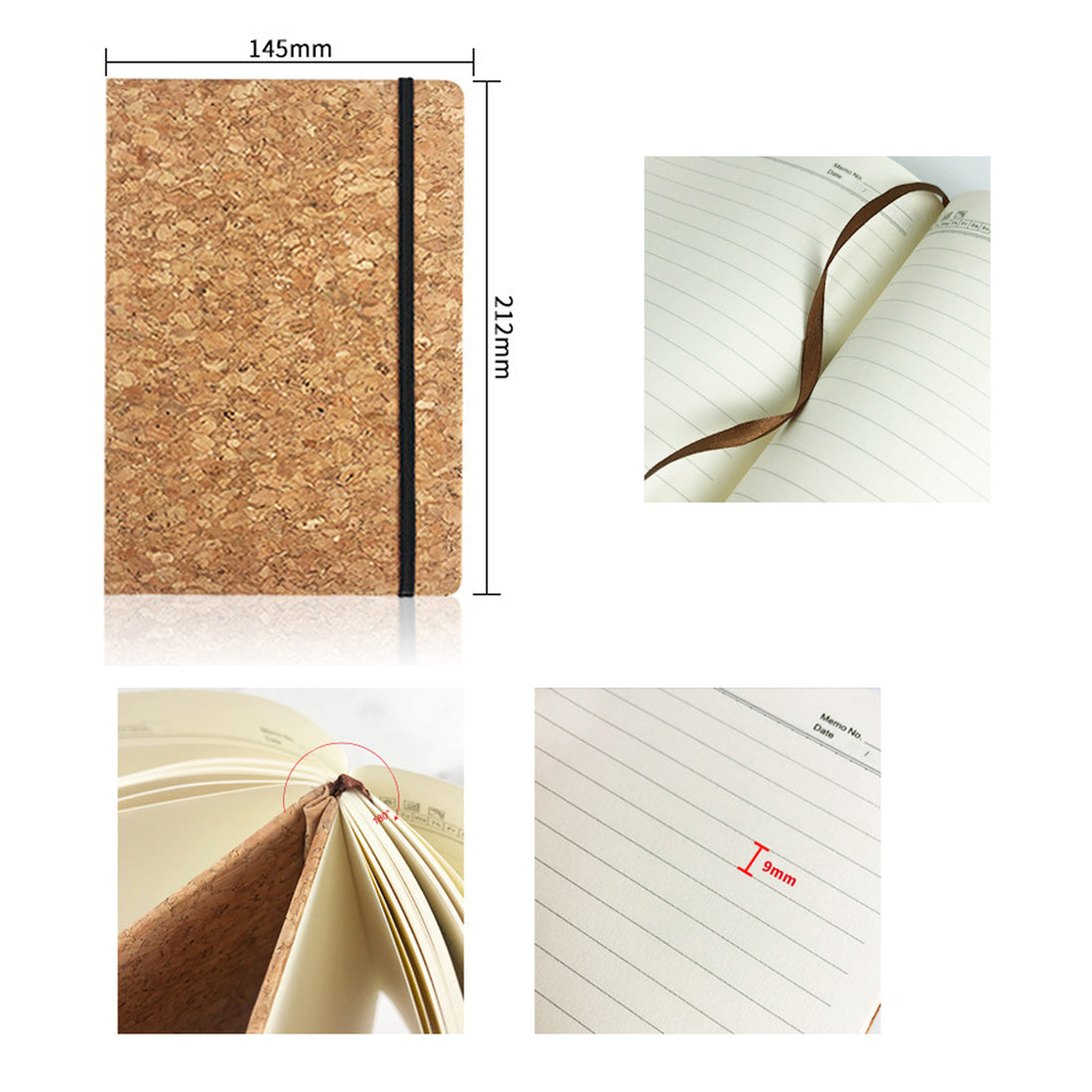 HUPSRC30 Eco Friendly Cork Notebook