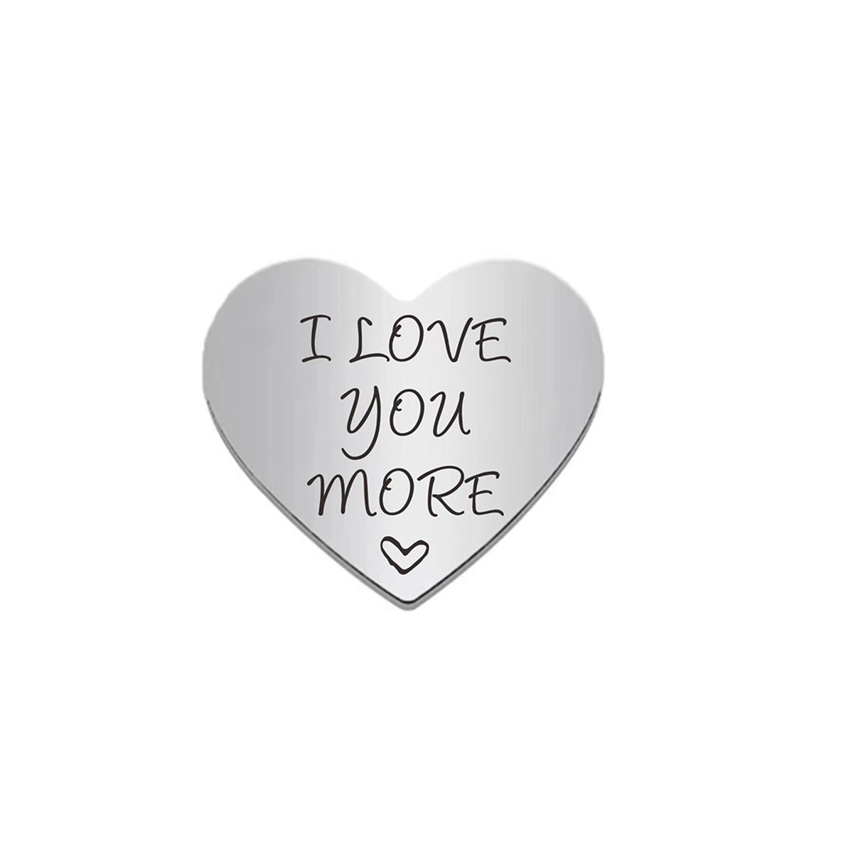 HUPSRC38 Stainless Steel Double Sided Inspirational Gift Heart Shaped