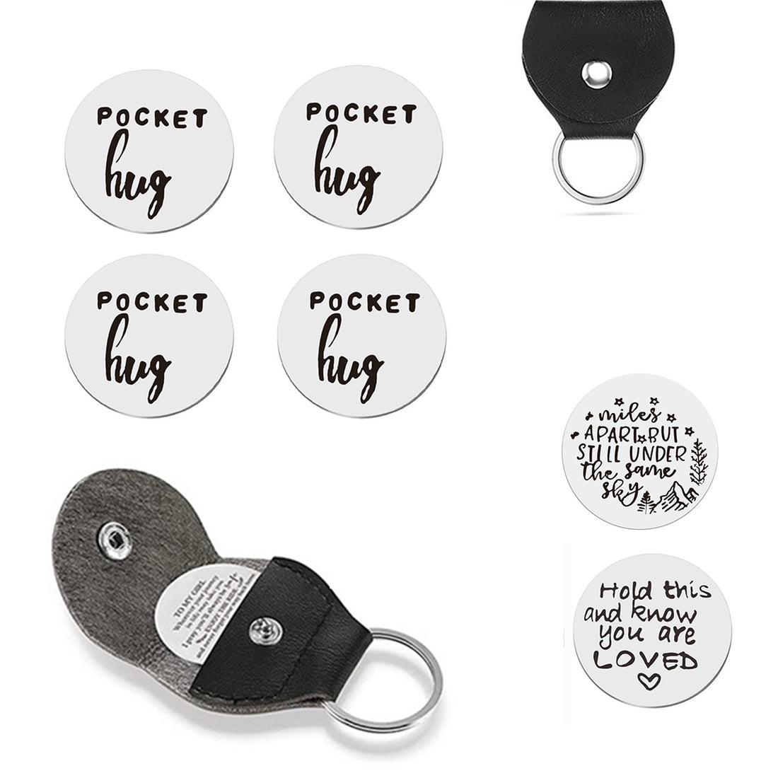 HUPSRC39 Stainless Steel Double Sided Inspirational Gift Round Shaped