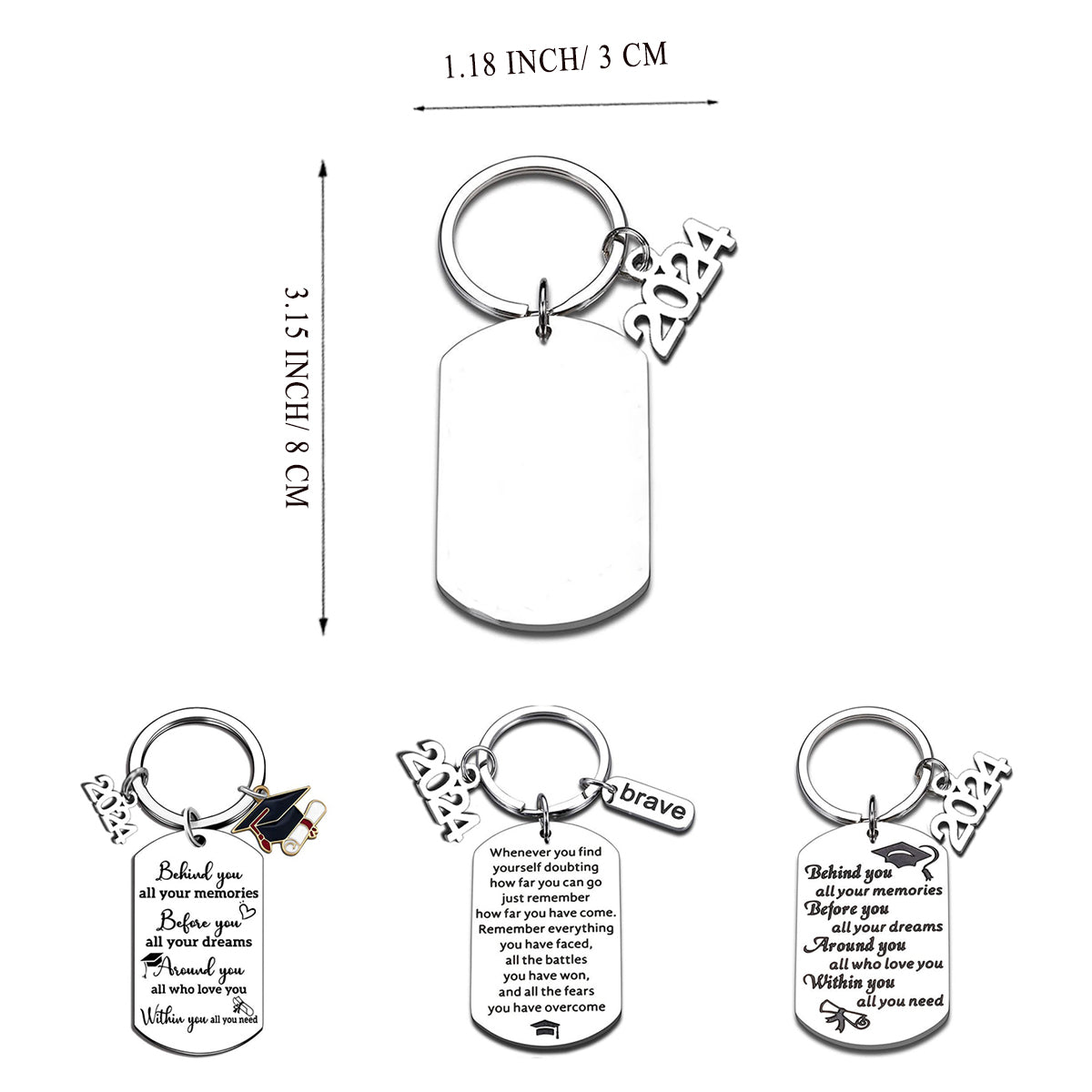 SUPSRC52 Stainless Steel Keychain With Shield