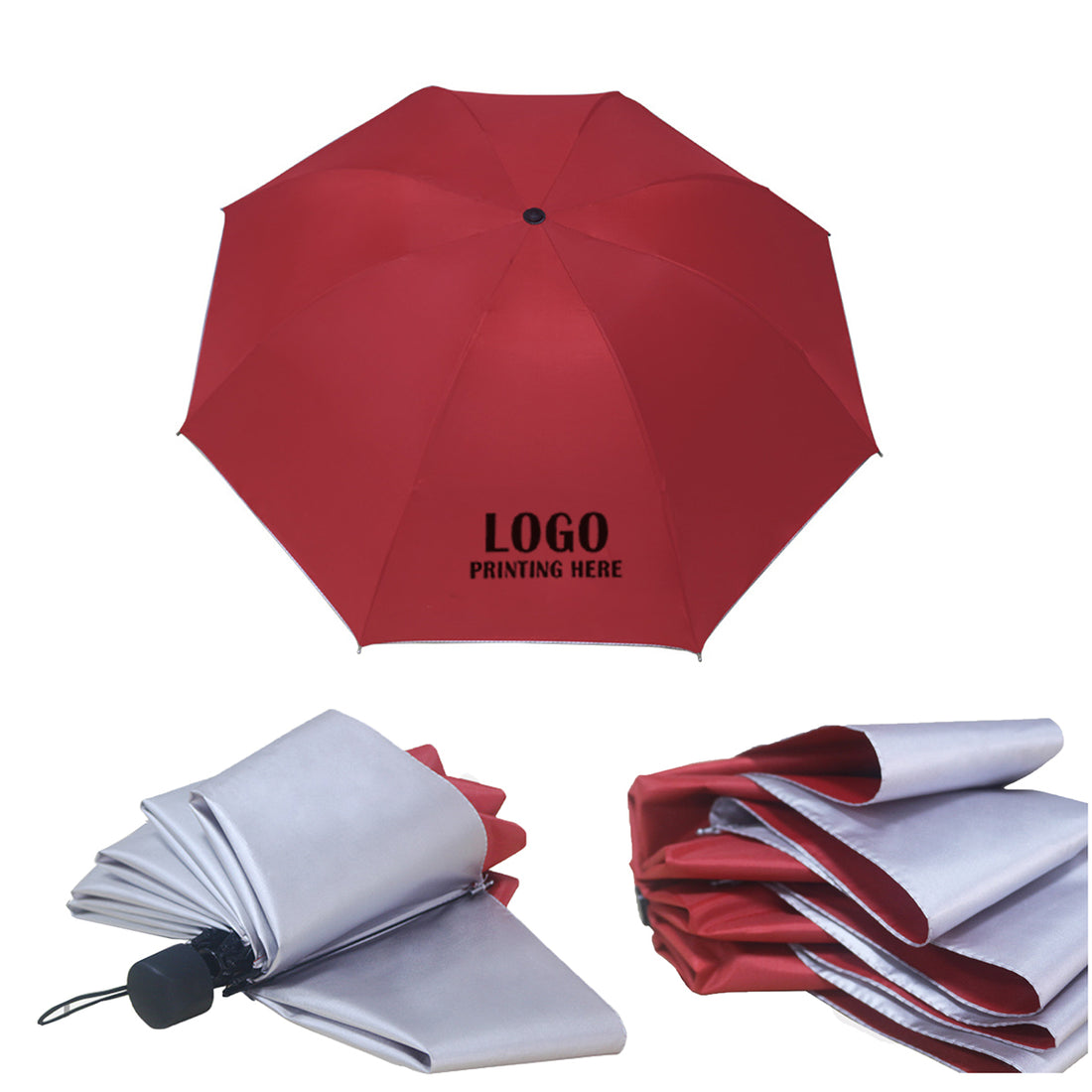 SUPSRC57 Foldable Umbrella  43 inch Arc and Folds Into Compact 9.4 inch