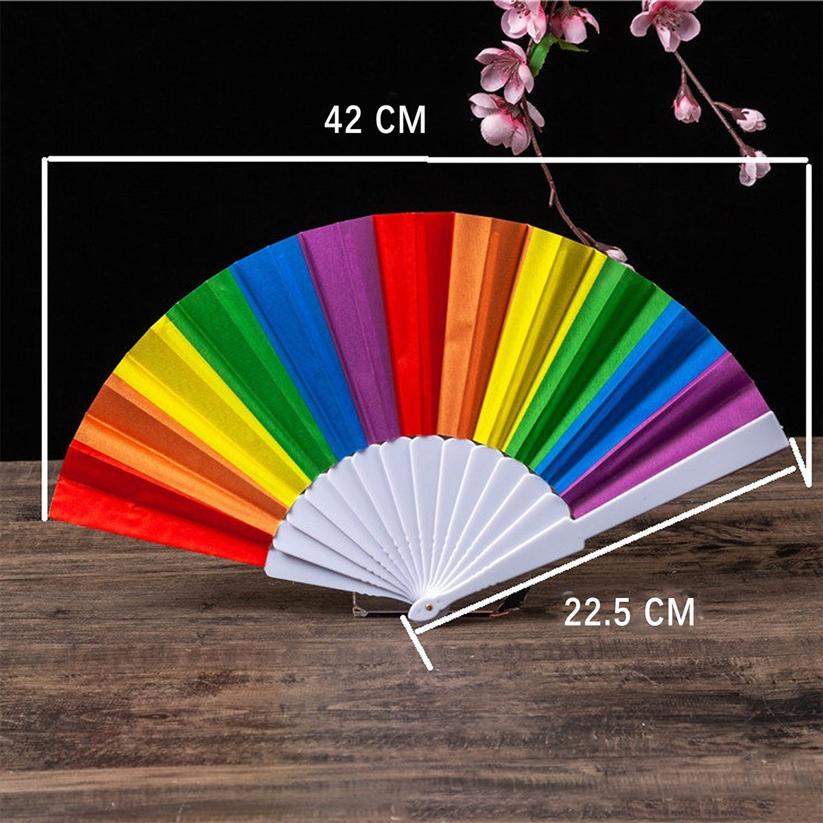 HUPSRC62 Fold Rainbow Fan