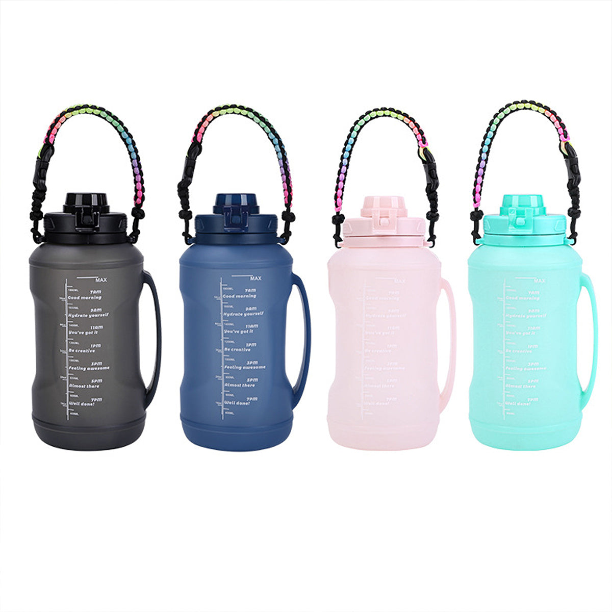 SUPSRC76 64 oz. Silicone Sports Water Bottle