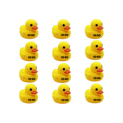 SUPSXA09 Customizable LOGO Yellow Rubber Ducks Preschool Bath Toys Bathtub Duckies Gift For Baby