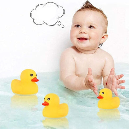 SUPSXA09 Customizable LOGO Yellow Rubber Ducks Preschool Bath Toys Bathtub Duckies Gift For Baby