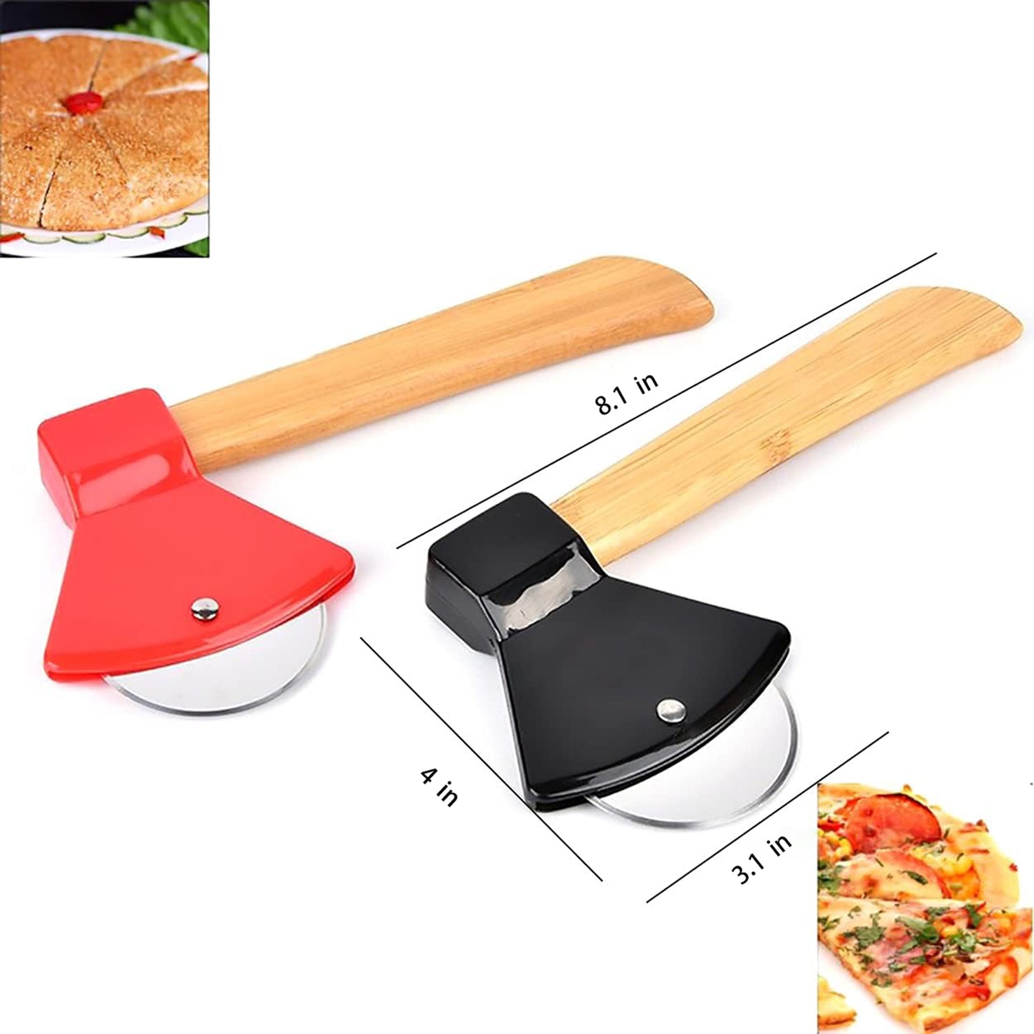 SUPSXA12 A Pizza Knife In The Shape Of A Wooden Axe