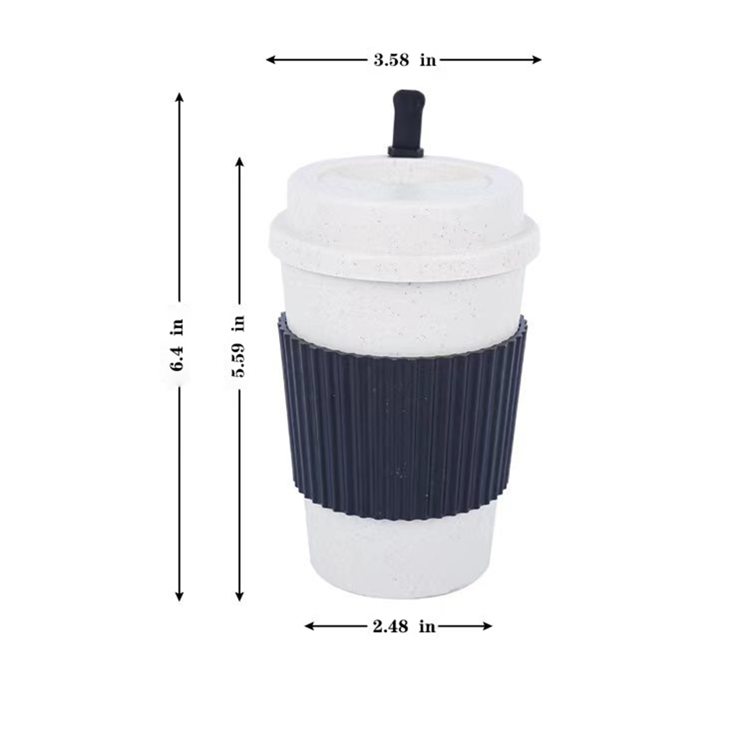 SUPSXA24 17 oz Reusable Wheat Straw Stadium Cup