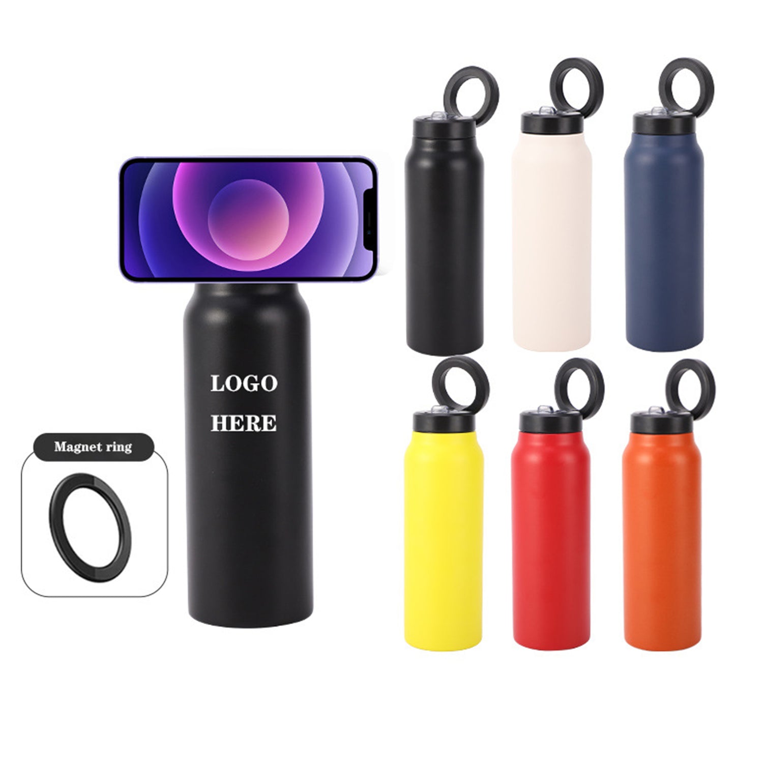 SUPSXA30 24oz Magnetic Water Bottle Versatile Outdoor Portable